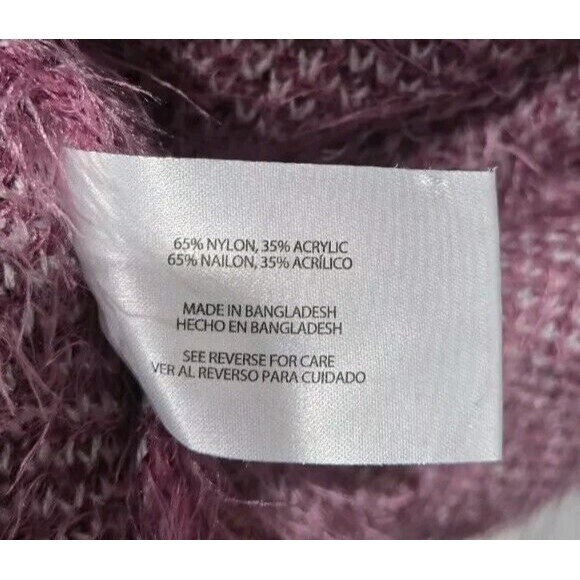 Eddie‎ Bauer Womens Cardigan Small Purple Long Sleeve Open Front Fuzzy Sweater S - Picture 9 of 9